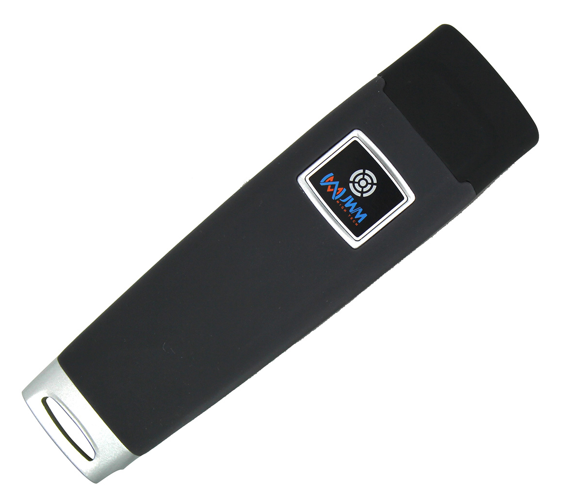 WM-5000V+ super rugged RFID guard tour reader, angled view showing the JWM badge